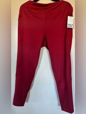Women's 3XL Level Up Active Red Leggings